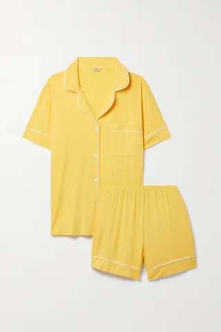 Eberjey - Gisele Stretch-tencel Modal Jersey Pajama Set - Yellow