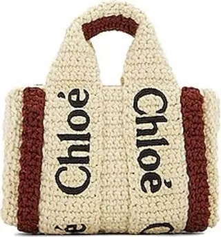Chloe Woody Mini Tote Bag in Nuetral