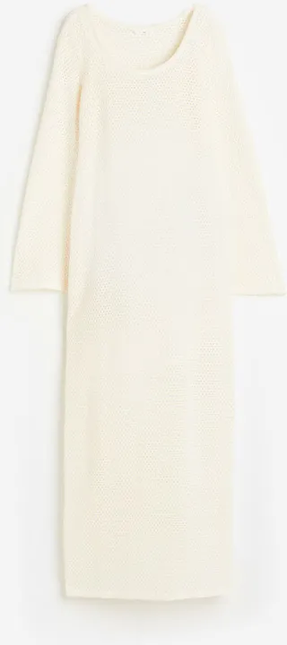 MAMA Pointelle-knit Dress