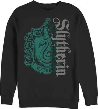 Men's Harry Potter Slytherin Dark Badge Logo Sweatshirt - Black - 2X Large