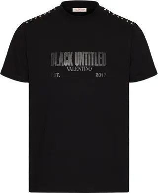 Black Untitled Studded Cotton T-Shirt