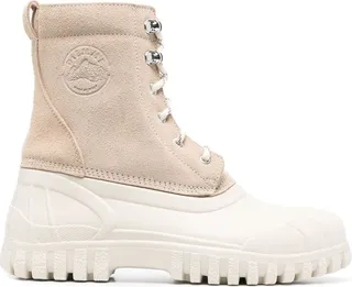 Panelled Chunky Lace-Up Boots
