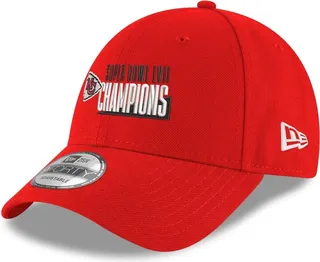 Men's New Era Red Kansas City Chiefs Super Bowl Lvii Champions Slice 9FORTY Adjustable Hat