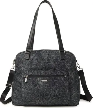 Baggallini Overnight Expandable Laptop Tote With RFID Phone Wristlet - Grey