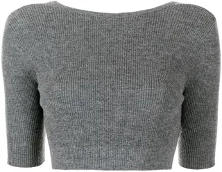 Liza open-back crop top
