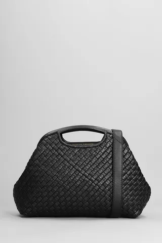 Helen-12 Hand Bag In Black Leather