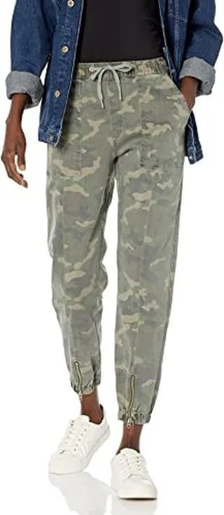 HUDSON womens Utility Jogger With Zipper at Hem Jeans