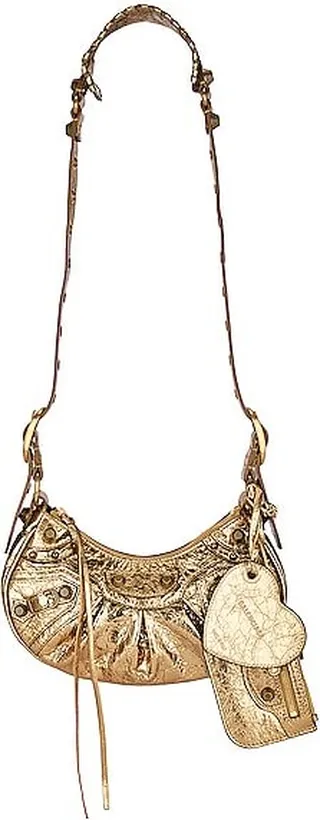 Balenciaga Xs Le Cagole Shoulder Bag in Metallic Gold