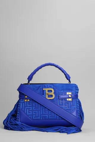 Hand Bag In Blue Leather