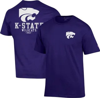 Men's Champion Purple Kansas State Wildcats Stack 2-Hit T-shirt