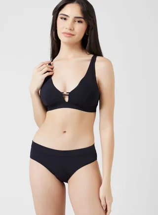 High Waist Ruched Swim Briefs
