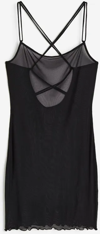 Open-backed Mesh Dress