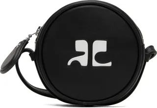 Courrèges Black Small Reedition Circle Bag
