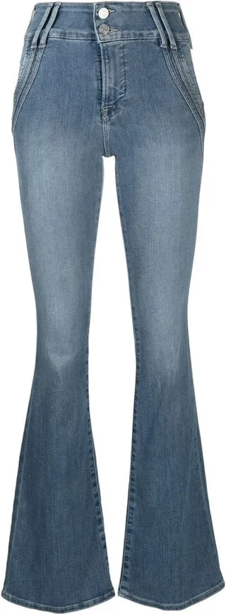 High-Waist Bootcut Jeans