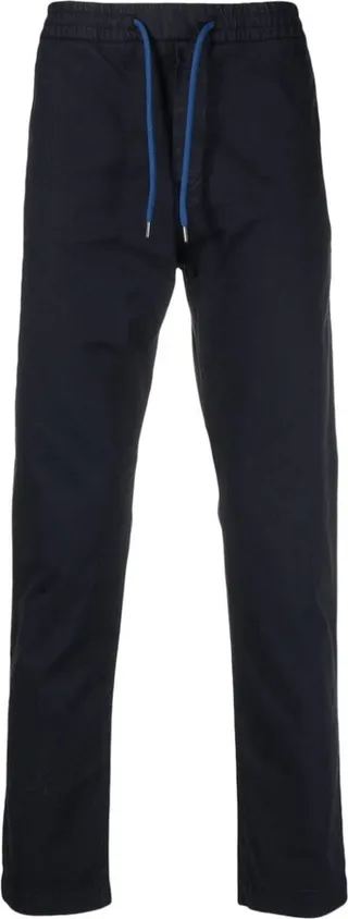 Drawstring-Waist Straight-Leg Trousers