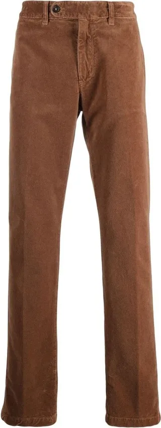 Velvet Straight-Leg Trousers