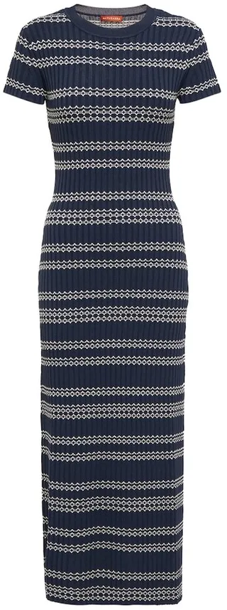 Galyna striped ribbed-knit maxi dress