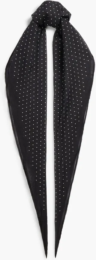 Polka-dot cotton-gauze pocket square