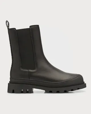 Leather Chelsea Pull-On Booties