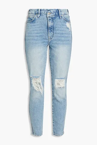 Good Curve cropped distressed high-rise skinny jeans