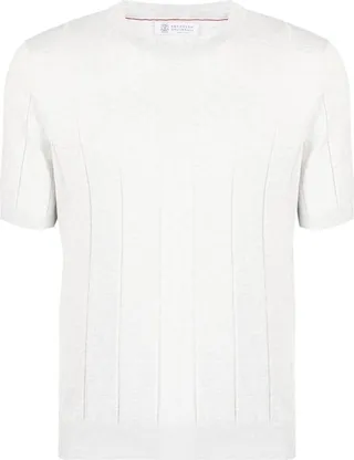 cotton panelled T-shirt