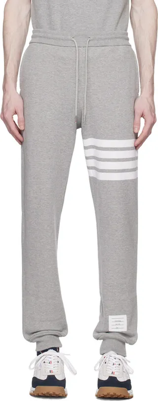 Thom Browne Gray 4-Bar Sweatpants