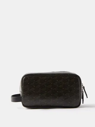 Monogram-print Leather Washbag