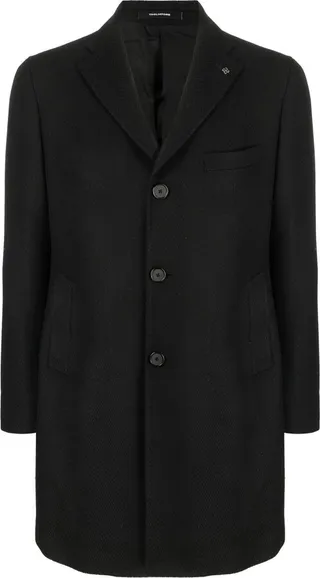 Single-Breasted Wool Coat