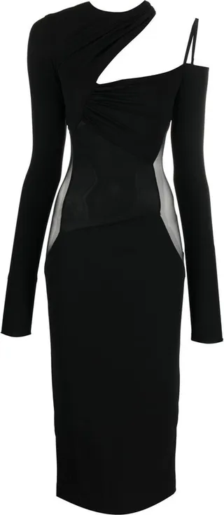 Cold Shoulder Midi Dress