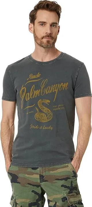 Lucky Brand Palm Canyon Tee (Raven) Men's Clothing