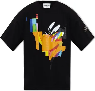 Iceberg Daffy Duck Printed Crewneck T-Shirt