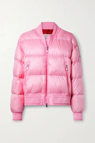 Moncler - Merlat Quilted Shell Down Bomber Jacket - Pink