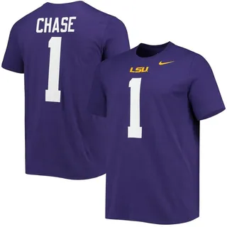 Men's Nike Ja'Marr Chase Purple Lsu Tigers Alumni Name and Number Team T-shirt