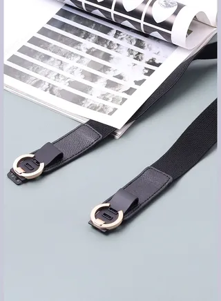 Casual Belt with Buckle Detail