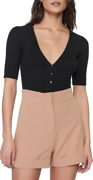 Aliette Collar Rib Bodysuit