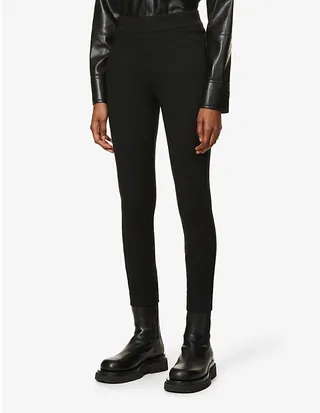 Womens Black The Perfect Black Pant High-rise Rayon-blend Leggings