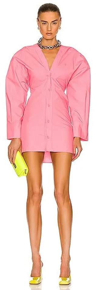 THE ATTICO Lala Mini Dress in Pink