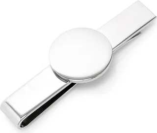 Cufflinks Inc. Ox and Bull Trading Co. Stainless Steel Round Infinity Engravable Tie Bar