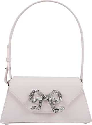 Self-Portrait Bow Embellished Mini Shoulder Bag