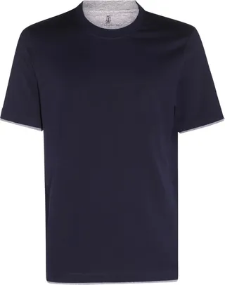 Brunello Cucinelli Logo Embroidered T-Shirt