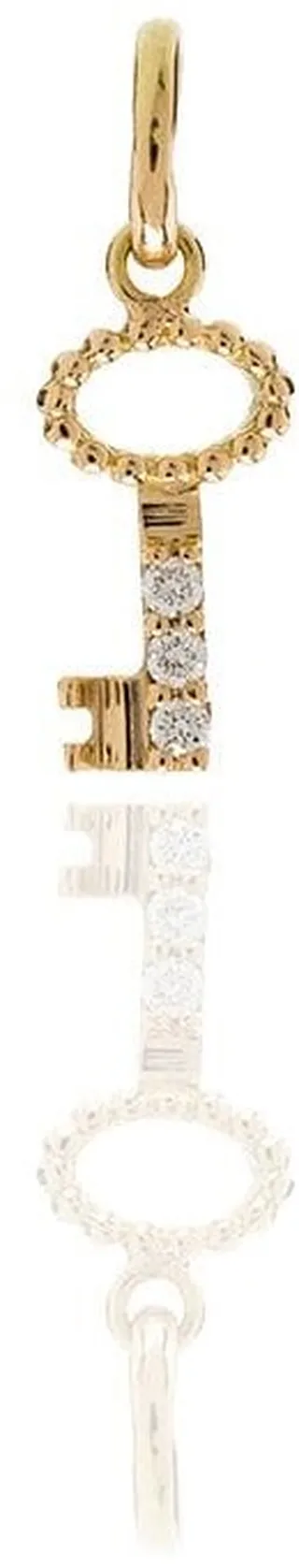 18kt Yellow Gold Diamond Key Charm