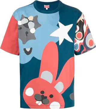 'Kenzoo' graphic-print T-shirt