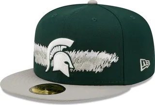 Men's Green Michigan State Spartans Scribble 59FIFTY Fitted Hat
