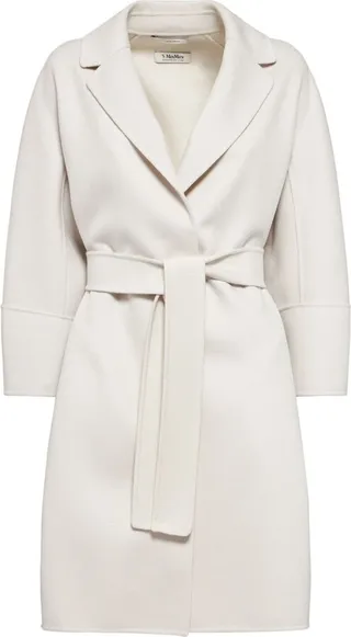 Arona belted double wool coat