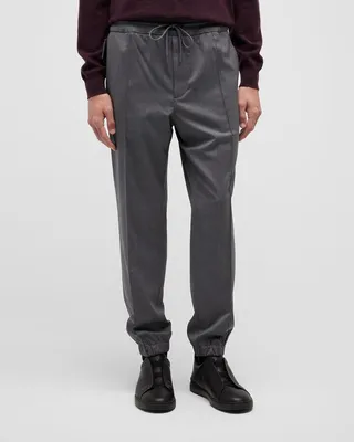 Men's Single Pleat High-Performance Joggers