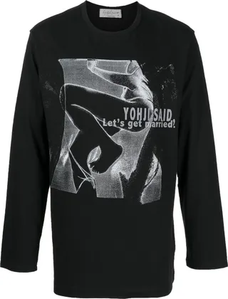 graphic-print long-sleeve T-shirt