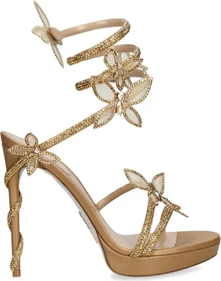 René Caovilla Embellished Margot Platform Sandals 120