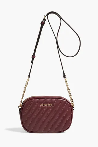 Quilted faux leather shoulder bag