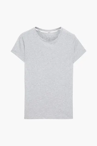 Mélange cotton-jersey T-shirt