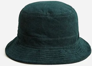Garment-dyed corduroy bucket hat